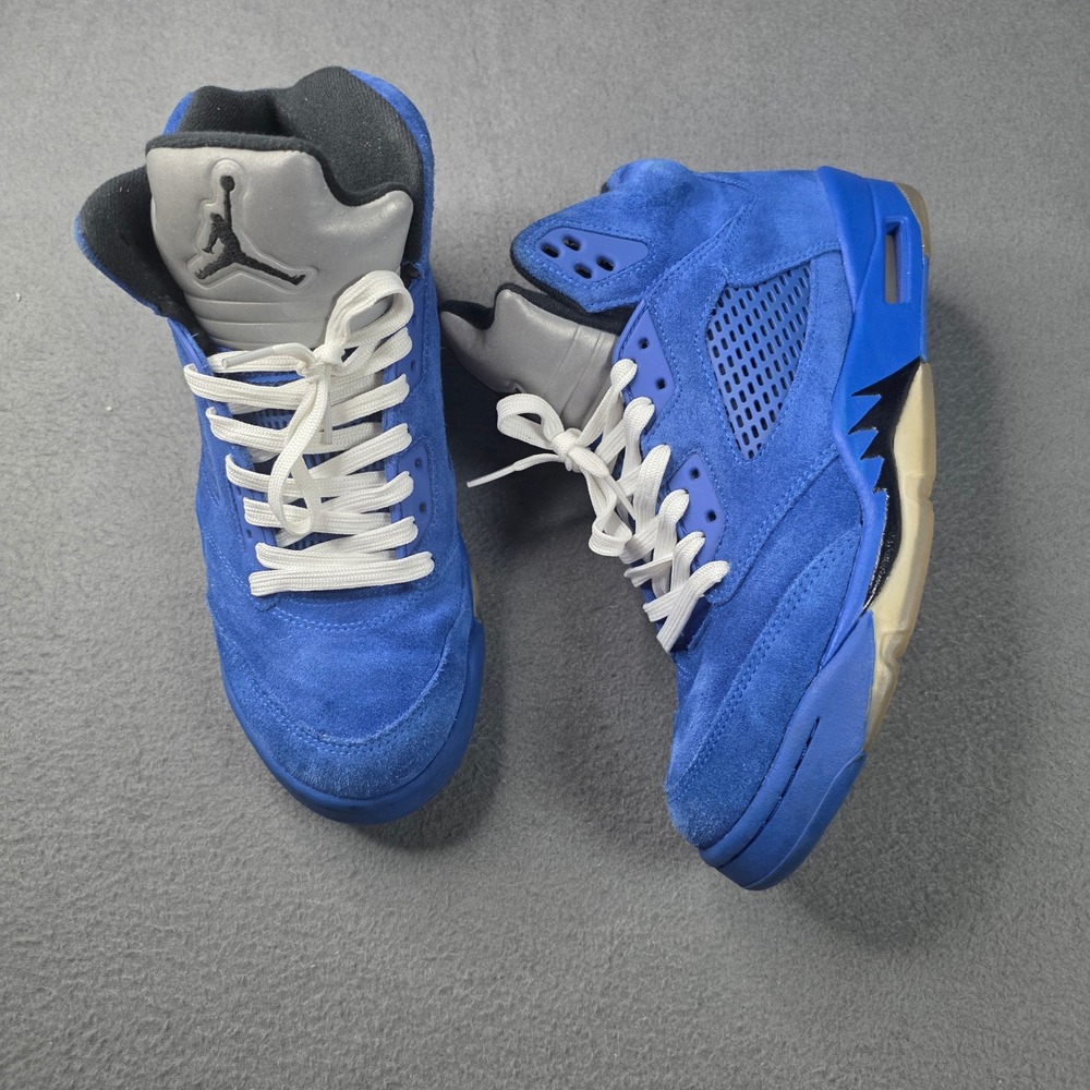 Jordan 5 Retro Blue Suede Mens Sneakers 136027-401 Size 8.5